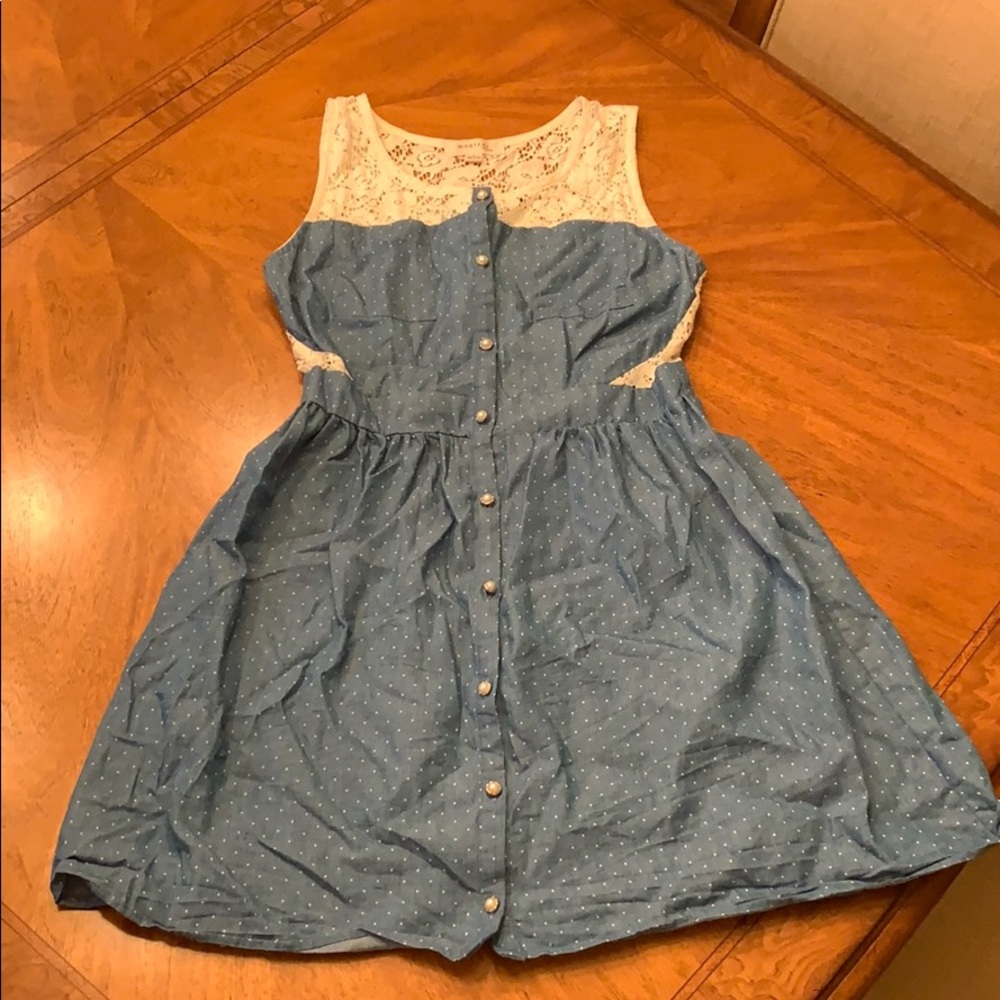 Denim and Lace Dress